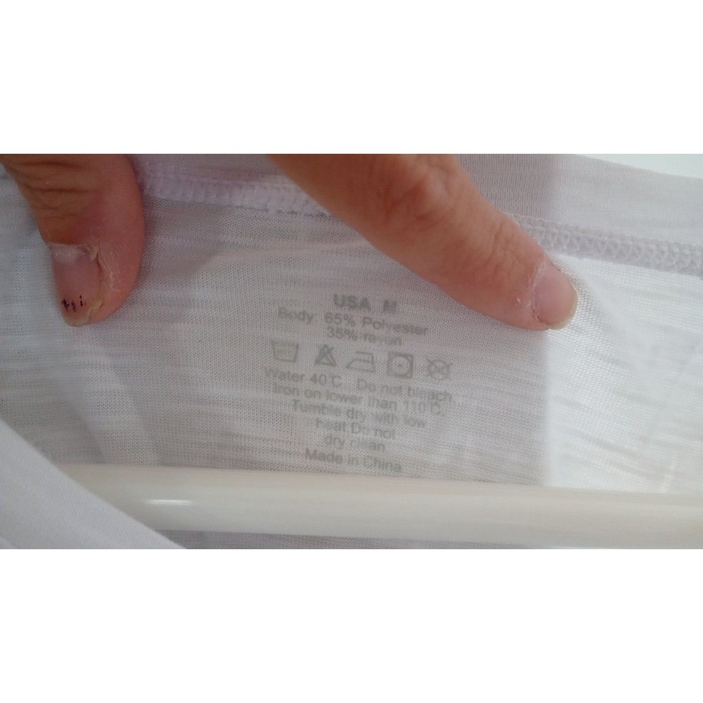 NWOT Women's Long Sleeve White Cut Out Work Out Top, Size Medium - Picture 4 of 4